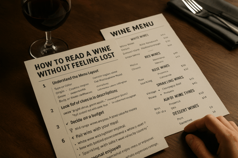 How to Read a Wine Menu Without Feeling Lost