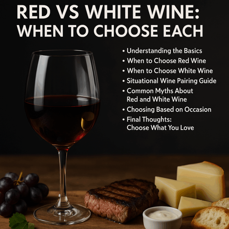 Red vs White Wine: When to Choose Each